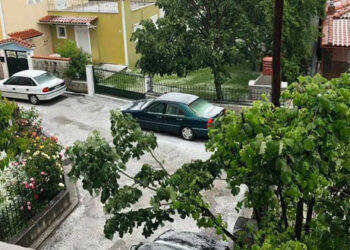 Λευκό τοπίο από το χαλάζι στη Δεσκάτη Γρεβενών!