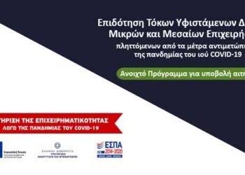 Τροποποίηση της πρόσκλησης για την Επιδότηση Τόκων Υφιστάμενων Δανείων Μικρών και Μεσαίων Επιχειρήσεων