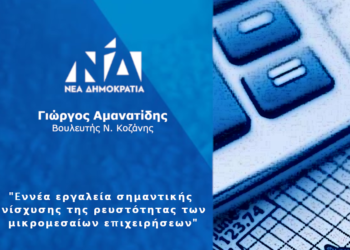 Γιώργος Αμανατίδης «Εννέα εργαλεία σημαντικής ενίσχυσης της ρευστότητας των μικρομεσαίων επιχειρήσεων»- Δελτίο Τύπου