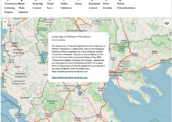 Πανεπιστήμιο Δυτικής Μακεδονίας- Τμήμα Εικαστικών και Εφαρμοσμένων Τεχνών: Ένταξη της έκθεσης «Διαδικτυακή Εικαστική Πανδημία» σε διαδραστικό παγκόσμιο χάρτη ψηφιακών πρωτοβουλιών Μουσείων