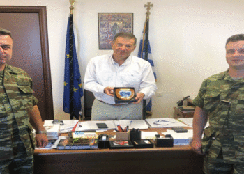 Επίσκεψη του νέου Διοικητή του Στρατοπέδου Παπαπέτρου στον Δήμαρχο Αμυνταίου