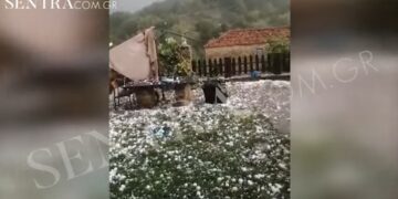 «Χτυπήθηκε» η Καστοριά – Σφοδρές χαλαζοπτώσεις – τεράστιες ζημιές
