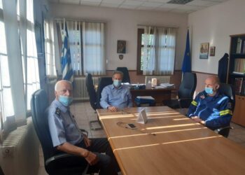 Τον Δήμαρχο Νεστορίου επισκέφθηκε ο Διοικητής της Περιφ. Πυροσβεστικής Διοίκησης Δ. Μακεδονίας, Αρχιπύραρχος Ιωάννης Ράπτης