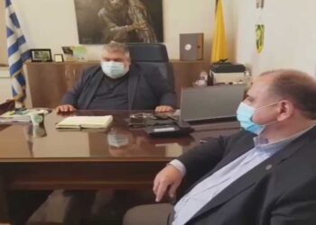 Τον Δήμαρχο Εορδαίας επισκέφθηκε ο αντιπρόεδρος του ΕΚΑΒ Παναγιώτης Κουτσουμπέλης σχετικά με το 1ο Κέντρο Δια Βίου Μάθησης ΕΚΑΒ Ιατρικής Φροντίδας που θα γίνει στο Εμπόριο