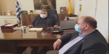 Τον Δήμαρχο Εορδαίας επισκέφθηκε ο αντιπρόεδρος του ΕΚΑΒ Παναγιώτης Κουτσουμπέλης σχετικά με το 1ο Κέντρο Δια Βίου Μάθησης ΕΚΑΒ Ιατρικής Φροντίδας που θα γίνει στο Εμπόριο