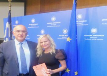 Η ηλεκτροκίνηση στο επίκεντρο της συνάντησης του Υφυπουργού Μεταφορών Μιχάλη Παπαδόπουλου με τη Σλοβάκα ομόλογό του, Katarina Brunckova