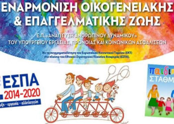 Πως ένα πρόγραμμα του ΕΣΠΑ έλυσε το καθημερινό πρόβλημα φύλαξης παιδιών για χιλιάδες οικογένειες- «Εναρμόνιση Οικογενειακής και Επαγγελματικής Ζωής»