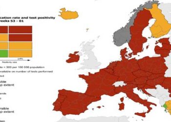 Χάρτης ECDC : Στο «κόκκινο» η Ευρώπη – Στην Ελλάδα οι μόνες «πράσινες» περιοχές