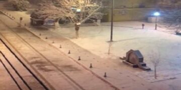 Εικόνα από τον χιονισμένο Φιλώτα