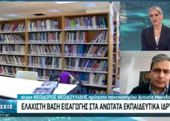 Θ. Θεοδουλίδης (πρύτανης): “Η Βάση εισαγωγής θα κοστίσει στο Πανεπιστήμιο Δ. Μακεδονίας τα τμήματά του σε Γρεβενά, Καστοριά και τα μισά της Κοζάνης” – VIDEO