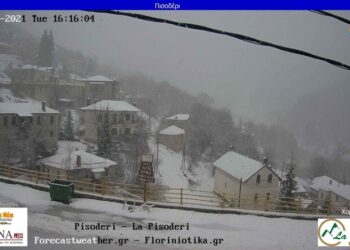 Χιόνια στη Δ. Μακεδονία -LIVE από Πισοδέρι, Σαμαρίνα, Φλώρινα