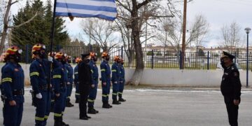 Φωτογραφίες από την τελετή αποφοίτησης της 88ης εκπαιδευτικής σειράς Δοκίμων Πυροσβεστών στο παράρτημα Πτολεμαΐδας