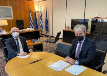 Συνάντηση του βουλευτή Γιώργου Αμανατίδη με τον πρόεδρο του ΕΛΓΑ Ανδρέα Λυκουρέντζο