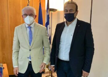 Συνάντηση του Γιάννη Αντωνιάδη με τον πρόεδρο του ΕΛΓΑ Ανδρέα Λυκουρέντζo. Συζητήθηκε το θέμα των αποζημιώσεων των βιολογικών καλλιεργειών στις Πρέσπες