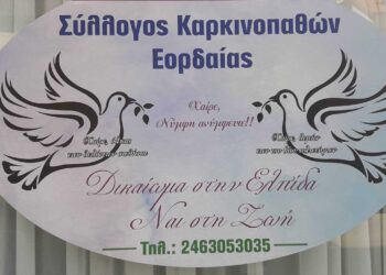Την Κυριακή 31 Οκτωβρίου η εκλογοαπολογιστική συνέλευση του Συλλόγου Καρκινοπαθών Εορδαίας
