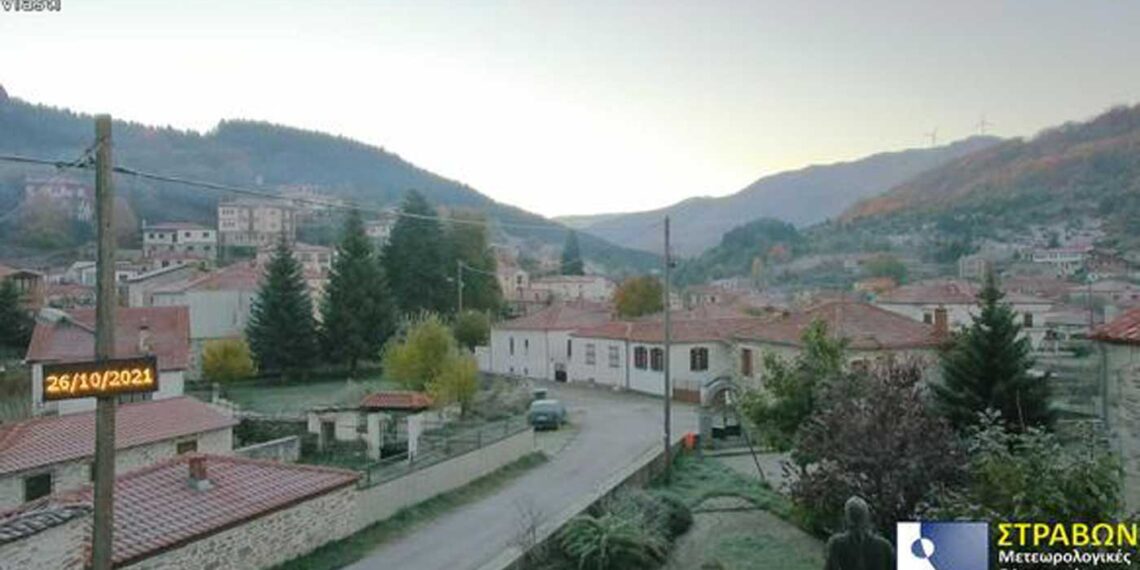 -4.3 έδειξε σήμερα 26/10 το θερμόμετρο στην Βλάστη και -3,1 στο Μεσόβουνο