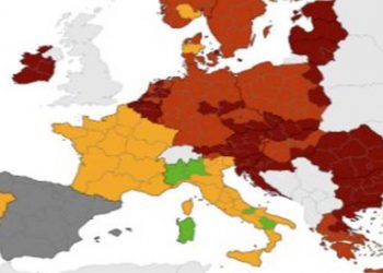 Κοροναϊός – Κοκκίνησε ολόκληρη η Ελλάδα στους Χάρτες του ECDC – Στο «βαθύ κόκκινο» Βόρεια Ελλάδα και Θεσσαλία