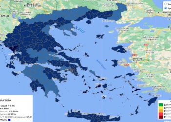 Οι περιοχές που παίρνουν «κόκκινη κάρτα» στον εμβολιασμό – Χαμηλά τα ποσοστά σε Φλώρινα & Γρεβενά