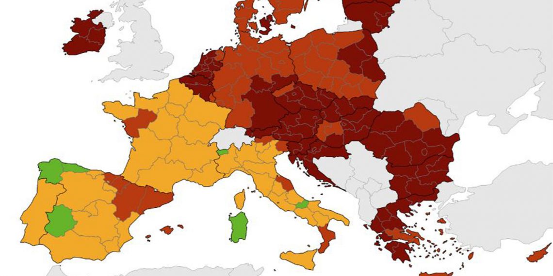 ECDC – Στο «κόκκινο» όλη η Ελλάδα [χάρτες]