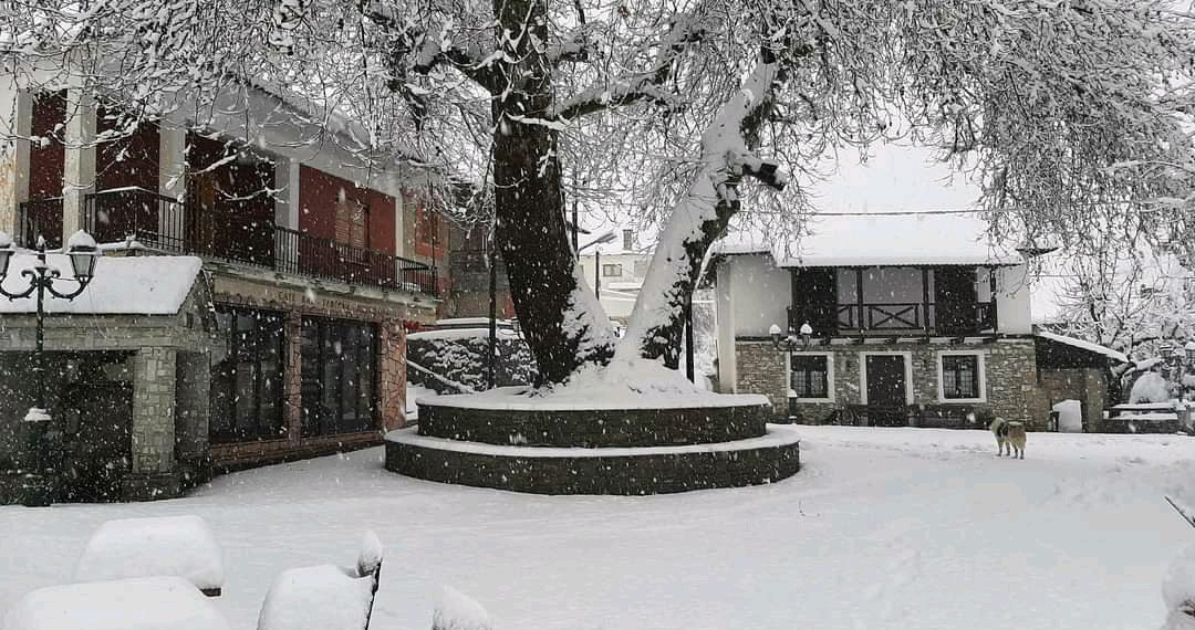 Σμίξη Γρεβενών στα λευκά με 60 πόντους χιόνι και …. συνεχίζει! Πανέμορφη εικόνα!