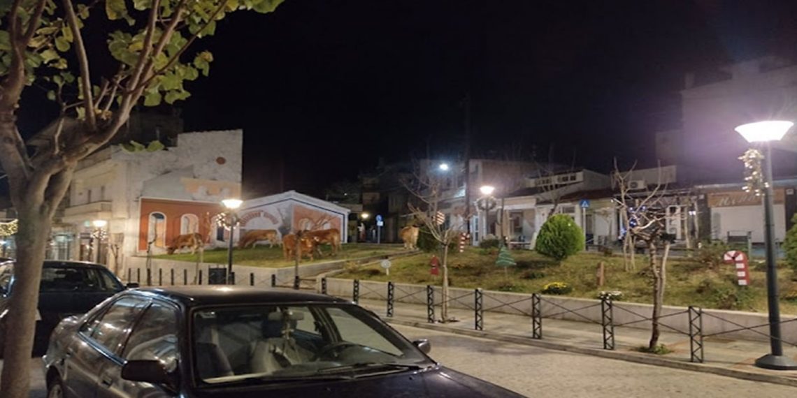 Μεσάνυχτα Κυριακής και αγελάδες βολτάρουν αμέριμνα στο κέντρο των Σερβίων