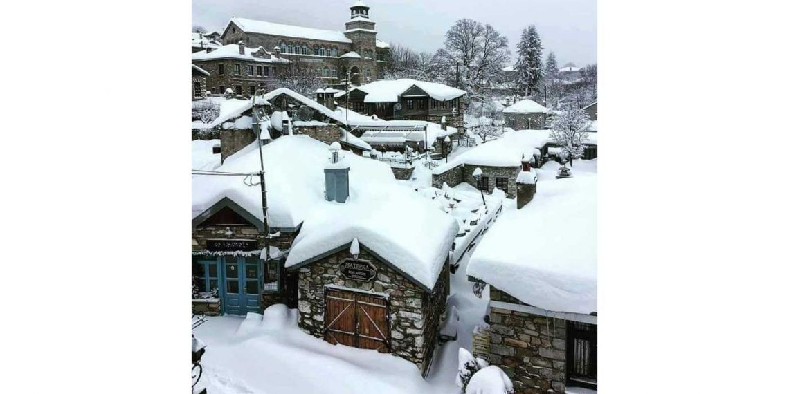 Πανέμορφο χιονοστόλιστο Νυμφαίο Φλώρινας!