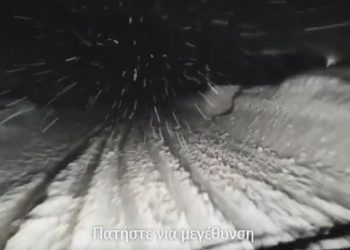 Χιονόπτωση τώρα στα 1700 μέτρα στη Βασιλίτσα-video