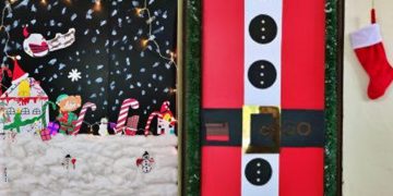 Γυμνάσιο και Λύκειο Βελβεντού: Διαγωνισμός καλύτερης στολισμένης πόρτας για τα Χριστούγεννα