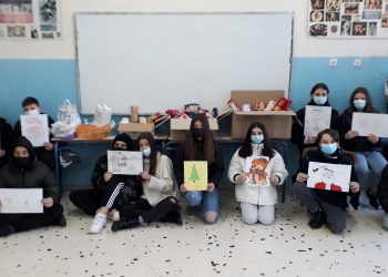 Ζωγραφιές για τη πτέρυγα ασθενών covid στο Μποδοσάκειο πρόσφεραν οι μαθητές του Γυμνασίου Λευκοπηγής