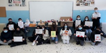 Ζωγραφιές για τη πτέρυγα ασθενών covid στο Μποδοσάκειο πρόσφεραν οι μαθητές του Γυμνασίου Λευκοπηγής