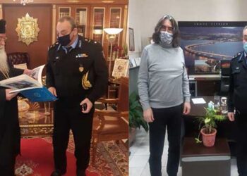 Στον Μητροπολίτη Σερβίων και Κοζάνης και τον Δήμαρχο Σερβίων ο Περιφερειακός Διοικητής Πυροσβεστικής Σ. Κορέλας