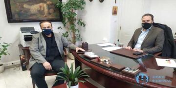 Συνάντηση του Δημάρχου Φλώρινας Βασίλη Γιαννάκη με τον Βουλευτή Φλώρινας της Ν.Δ. Γιάννη Αντωνιάδη -Απολιγνιτοποίηση και πανδημία στο επίκεντρο