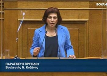 Π. Βρυζίδου στη Βουλή: “Ο συνδυασμός της βάσης μαζί με τα δύο μηχανογραφικά είναι η λύση του προβλήματος”