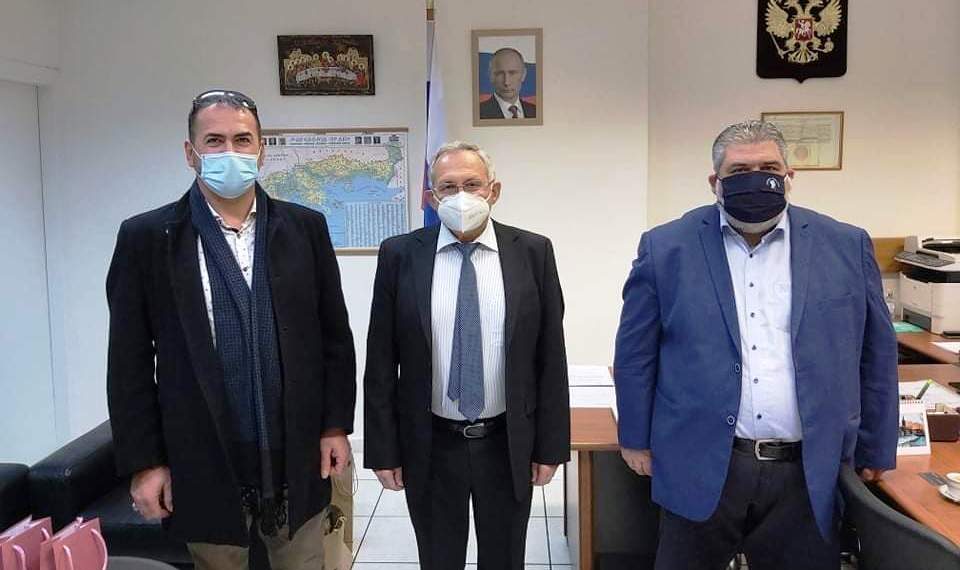 Επίσκεψη του Δημάρχου Εορδαίας και του Προέδρου Κοινότητας Μεσόβουνου, στον Γενικό Πρόξενο της Ρωσικής Ομοσπονδίας στη Θεσσαλονίκη κ. Βλαντίμιρ Μαιστρένκο