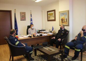 Εθιμοτυπική Επίσκεψη του Νέου Διοικητή της Πυροσβεστικής Διοίκησης Δυτικής Μακεδονίας στον Δήμαρχο Αμυνταίου
