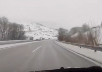 Πρωινή διαδρομή Κοζάνη- Πτολεμαϊδα στα λευκά- Δείτε το VIDEO