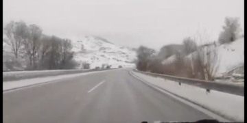 Πρωινή διαδρομή Κοζάνη- Πτολεμαϊδα στα λευκά- Δείτε το VIDEO