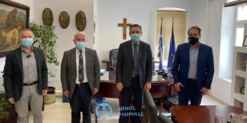 Συνάντηση του Δημάρχου Φλώρινας με τον Περιφερειάρχη Δυτικής Μακεδονίας και τους Αντιπεριφερειάρχες Φλώρινας και Αγροτικής Ανάπτυξης