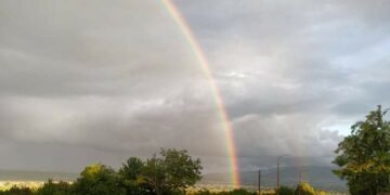 Πτολεμαΐδα: Ένα πανέμορφο ουράνιο τόξο, η θέα από το Μποδοσάκειο