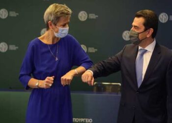 Συνάντηση του ΥΠΕΝ Κ. Σκρέκα με την Εκτελεστική Αντιπρόεδρο της Ευρωπαϊκής Επιτροπής – Στο τραπέζι η πρόταση της Ελλάδας για τον Μηχανισμό Στρατηγικής Εφεδρείας μετά την παύση των λιγνιτικών μονάδων