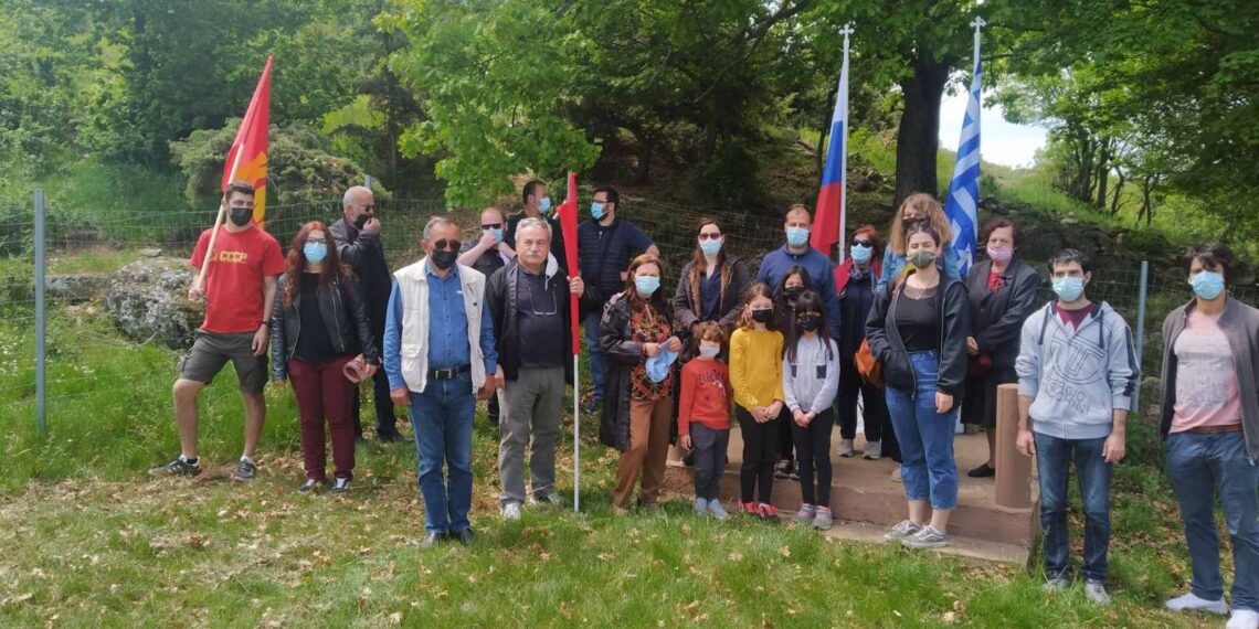 Εκδήλωση του ΚΚΕ στο μνημείο των 3 Σοβιετικών Στρατιωτών στο Μεσόβουνο