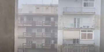 Καταιγίδα και χαλαζόπτωση στην Κοζάνη