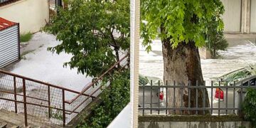 Κοζάνη: Καταιγίδα και χαλαζόπτωση