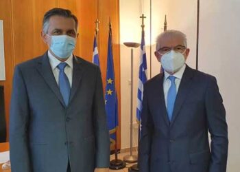 Ταυτόχρονα με τις καλλιέργειες οι οποίες εντάσσονται στον Κανονισμό του ΕΛ.Γ.Α. θα αποζημιωθούν και οι καλλιέργειες οι οποίες κατά την έλευση του παγετού δεν ήταν στο στάδιο της ανθοφορίας – Συνάντηση Γ. Κασαπίδη με Α. Λυκουρέντζο