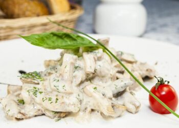 Μπουκίτσες κοτόπουλο με μανιτάρια αλα κρέμ