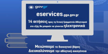 Ηλεκτρονική υποβολή από σήμερα 14 δημοφιλών αιτήσεων πολιτών και αθλητικών φορέων προς τη ΓΓΑ