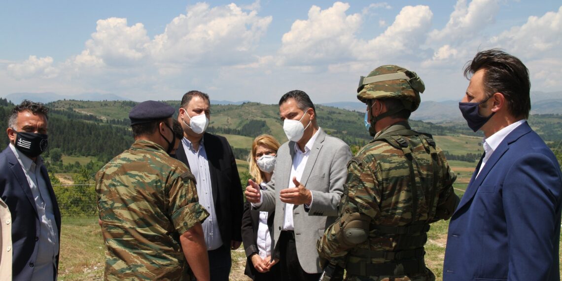Από το ακριτικό Φυλάκιο Διποταμίας, στα σύνορα με την Αλβανία, ξεκίνησε την επίσκεψή του στην ΠΕ Καστοριάς ο Γ. Στεργίου, γραμματέας ΝΔ