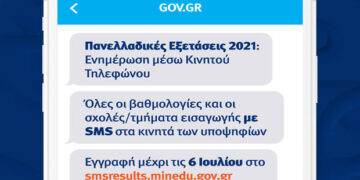 Βαθμολογίες και σχολή/τμήμα εισαγωγής με SMS στο κινητό – Τι πρέπει να κάνετε