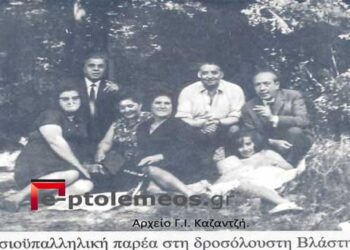 Φιλική δημοσιοϋπαλληλική παρέα στη δροσόλουστη Βλάστη το 1960- Από τη στήλη του κ. Γ. Καζαντζή στον Παλμό 14/07/2021