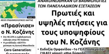 Το πρωτοσέλιδο του Πτολεμαίου του Σαββάτου 10/7